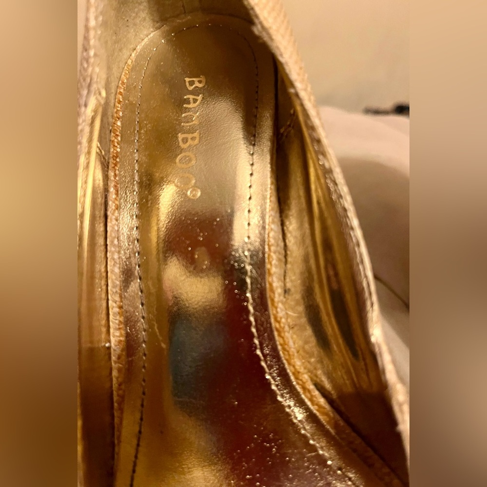 🎬🎬🎬SOLD! 🎋Bamboo🎋Beige Heels in Good Condition, Size 7.5 - Picture 3 of 6